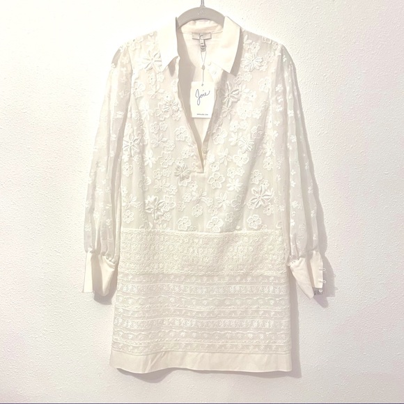 NWT JOIE Jamari Lace Porcelain Dress - Picture 2 of 5